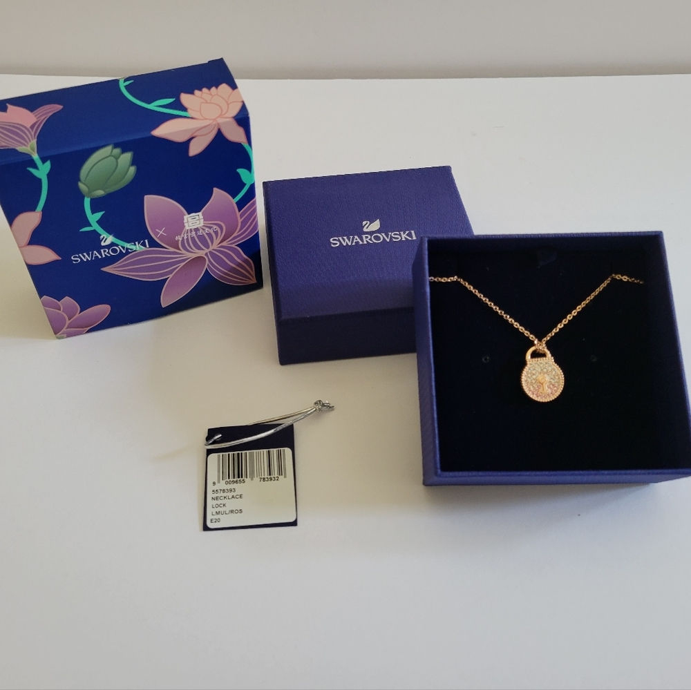 SWAROVSKI Togetherness Lock Rose Gold Plated Necklace (Special Edition)